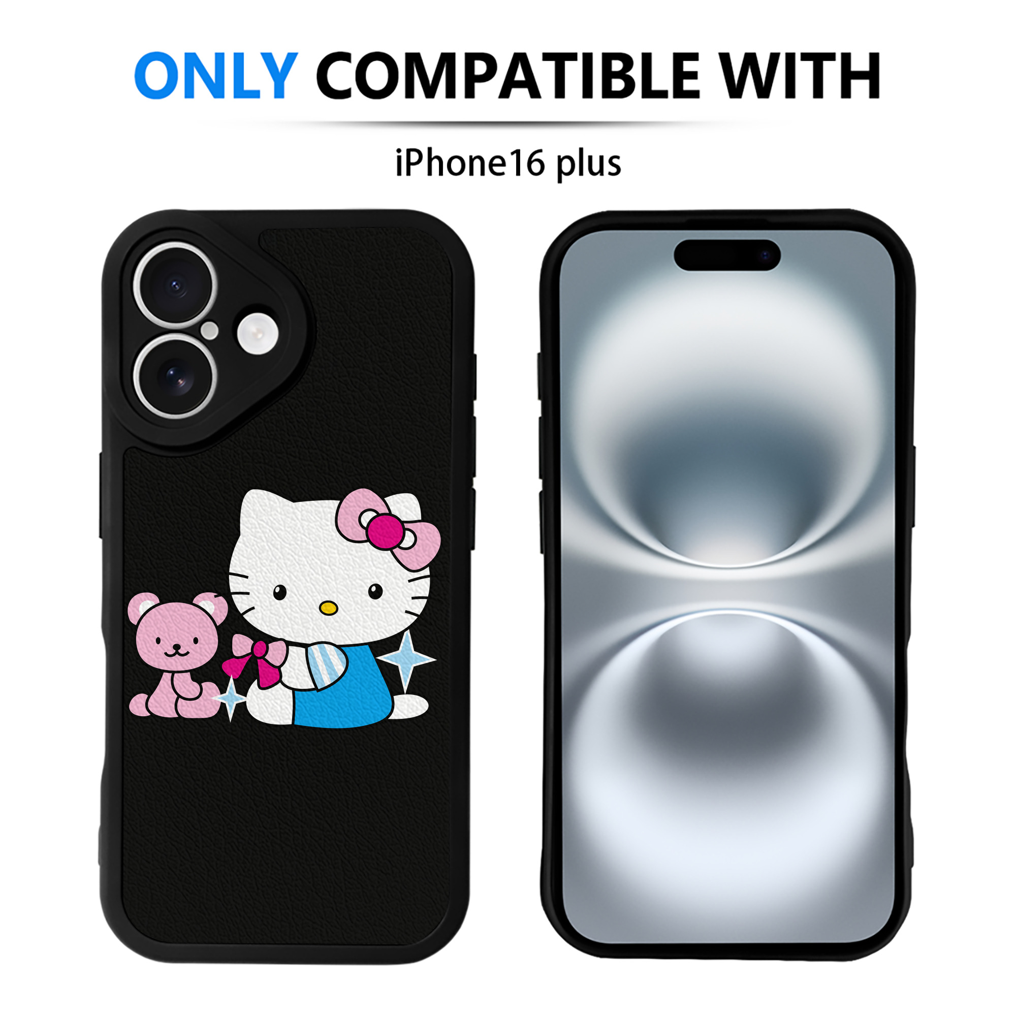 （画像用） Hello Kitty ハローキティ 【iPhone 16シリーズ対応】シリコンスマホケース（レザー調） 材質：シリコン